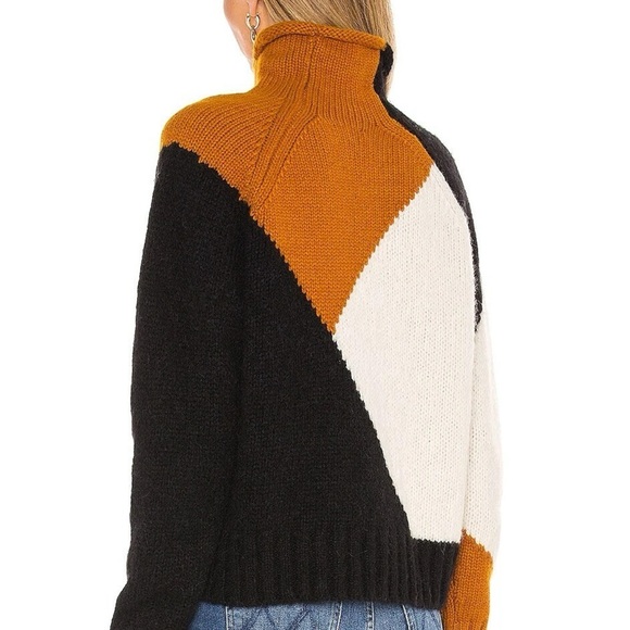 A.L.C. Claremont Colorblock Turtleneck Sweater - Picture 2 of 8